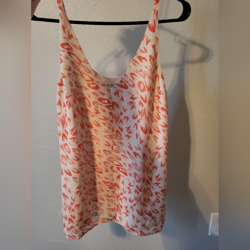 Pink and white tank